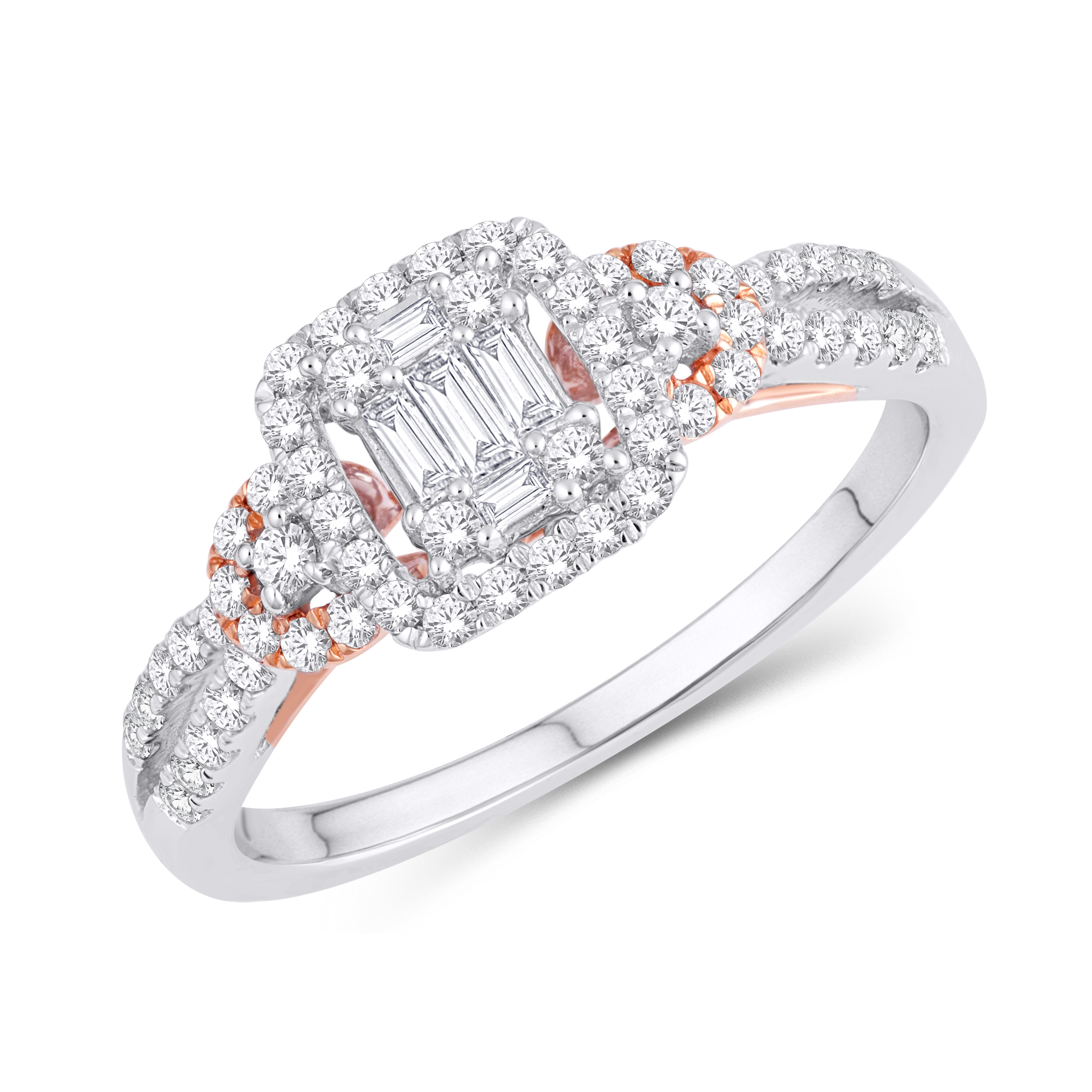 0231154-RW.jpg 14KT-0.50CTW BAGUETTE LADIESRING - Image 1
