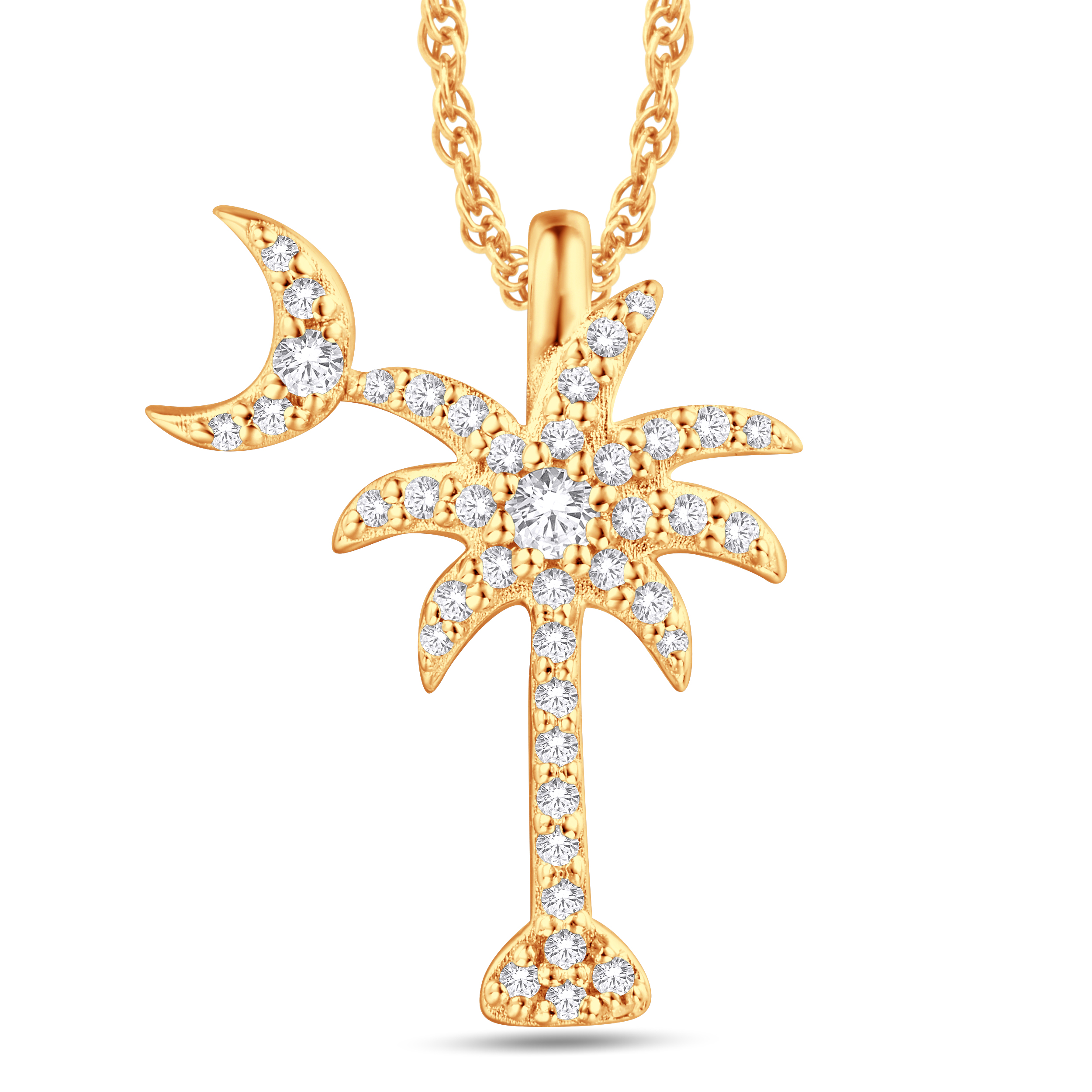 0825947-YG.jpg 10KT-0.15CTW PENDANT - Image 1