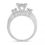 14K  3.00 CT  PRINCESS CUT Diamond  BRIDAL  RING - Image 3