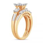 14K  2.00 CT  PRINCESS CUT Diamond  BRIDAL  RING - Image 2