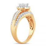 14K  0.50CT PR/CT  Diamond BRIDAL   RING - Image 2
