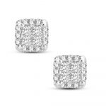 14K 0.25CT Princess Cut Diamond Earring - Image 2