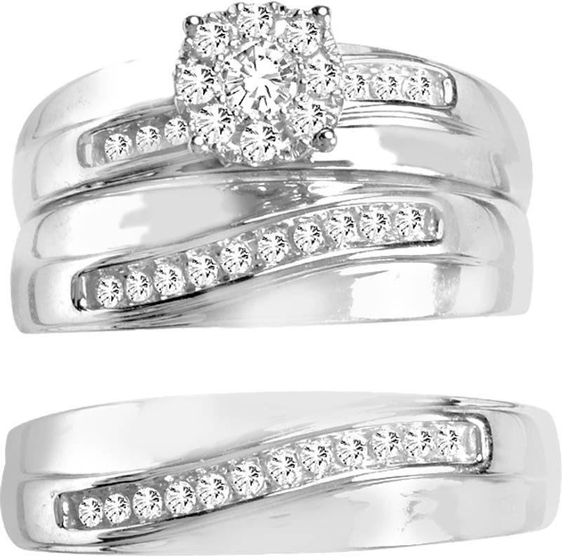 37129.jpg 14K 0.53CT Diamond TRIO SET - Image 1