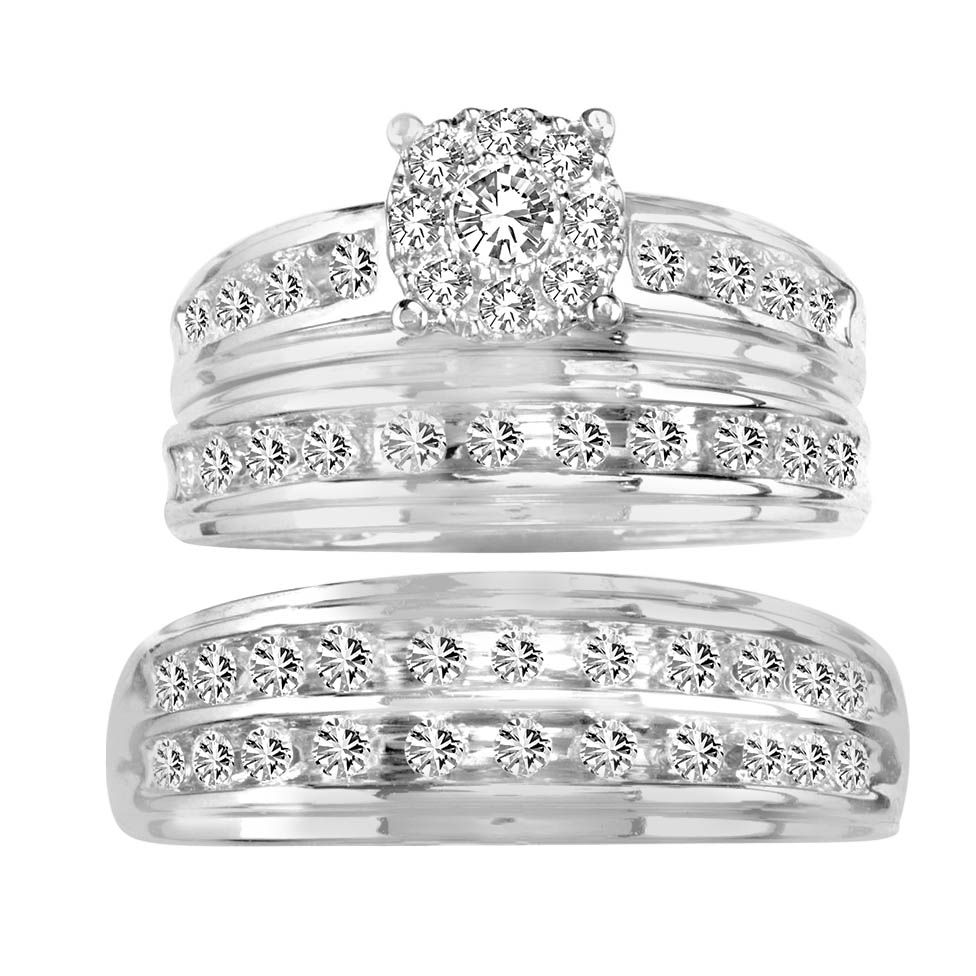 38445.jpg 14K 1.08CT Diamond TRIO SET - Image 1