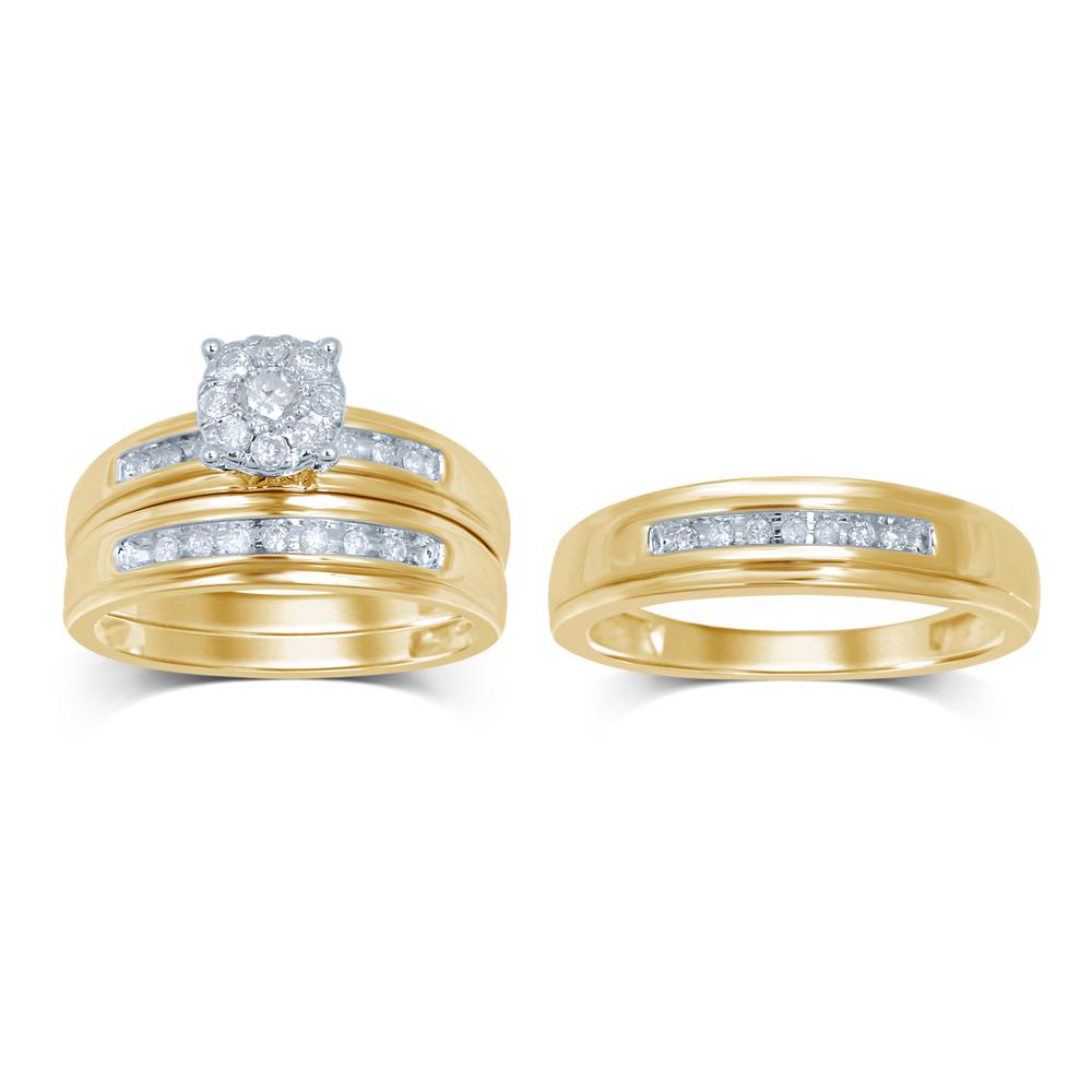 38799.jpg 14K 0.43CT Diamond TRIO SET - Image 1