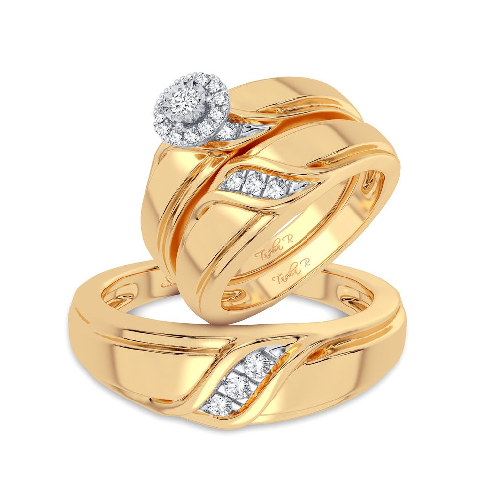 39884_1.jpg 14K 0.20CT Diamond Trio Set - Image 1