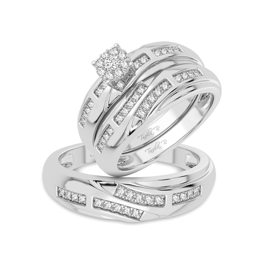 40007_1.jpg 14K 0.25CT Diamond Trio Set - Image 1