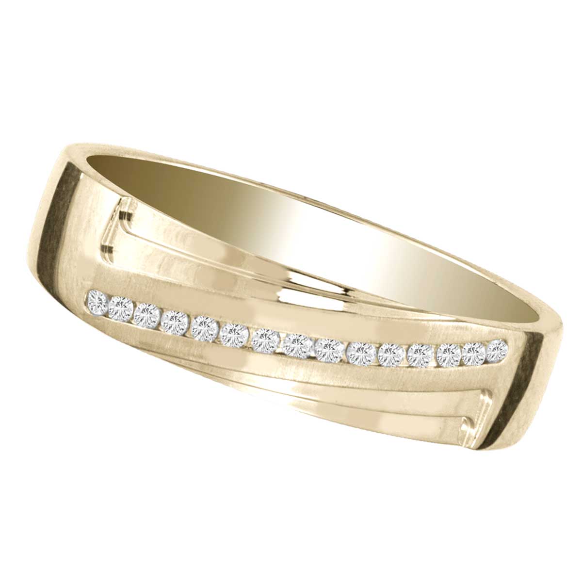 40094.jpg 14K 0.10CT Diamond MEN'S BAND - Image 1