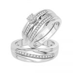 14K 0.25CT Diamond Trio Set
