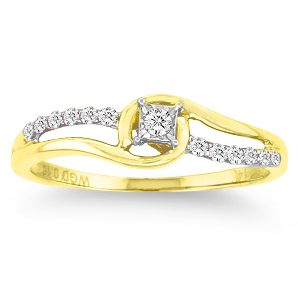 40695.jpg 14K 0.15CT Diamond RING - Image 1