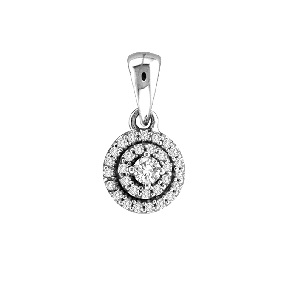 40733.jpg 14K 0.15CT Diamond PEND. - Image 1