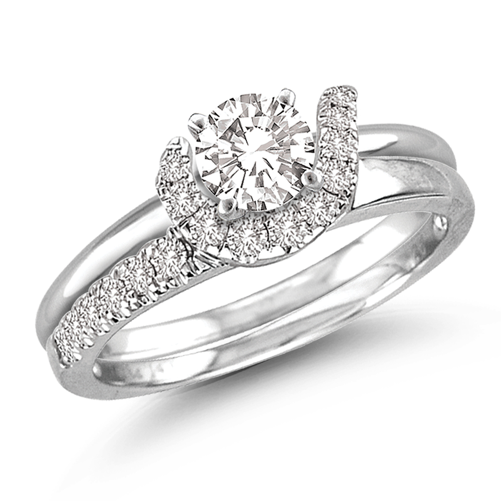 40770.jpg 14K 0.26CT Diamond RING GUARD. - Image 1