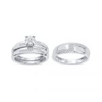 14K 0.25CT Diamond Trio Set - Image 2