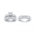 14K 0.25CT Diamond Trio Set - Image 2