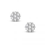 14K 0.09CT Diamond Earring - Image 2
