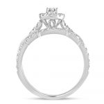 14K 1.00CT Fancy Cut Bridal Ring - Image 3