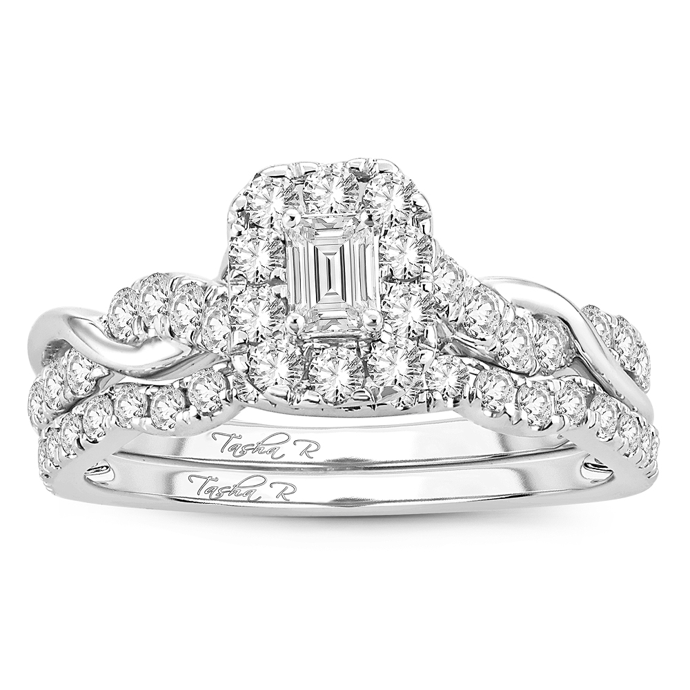 50043_1.jpg 14K 1.00CT Fancy Cut Bridal Ring - Image 1