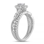 14K 1.00CT Fancy Cut Bridal Ring - Image 2