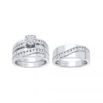 14K 0.75CT Diamond Trio Set - Image 2