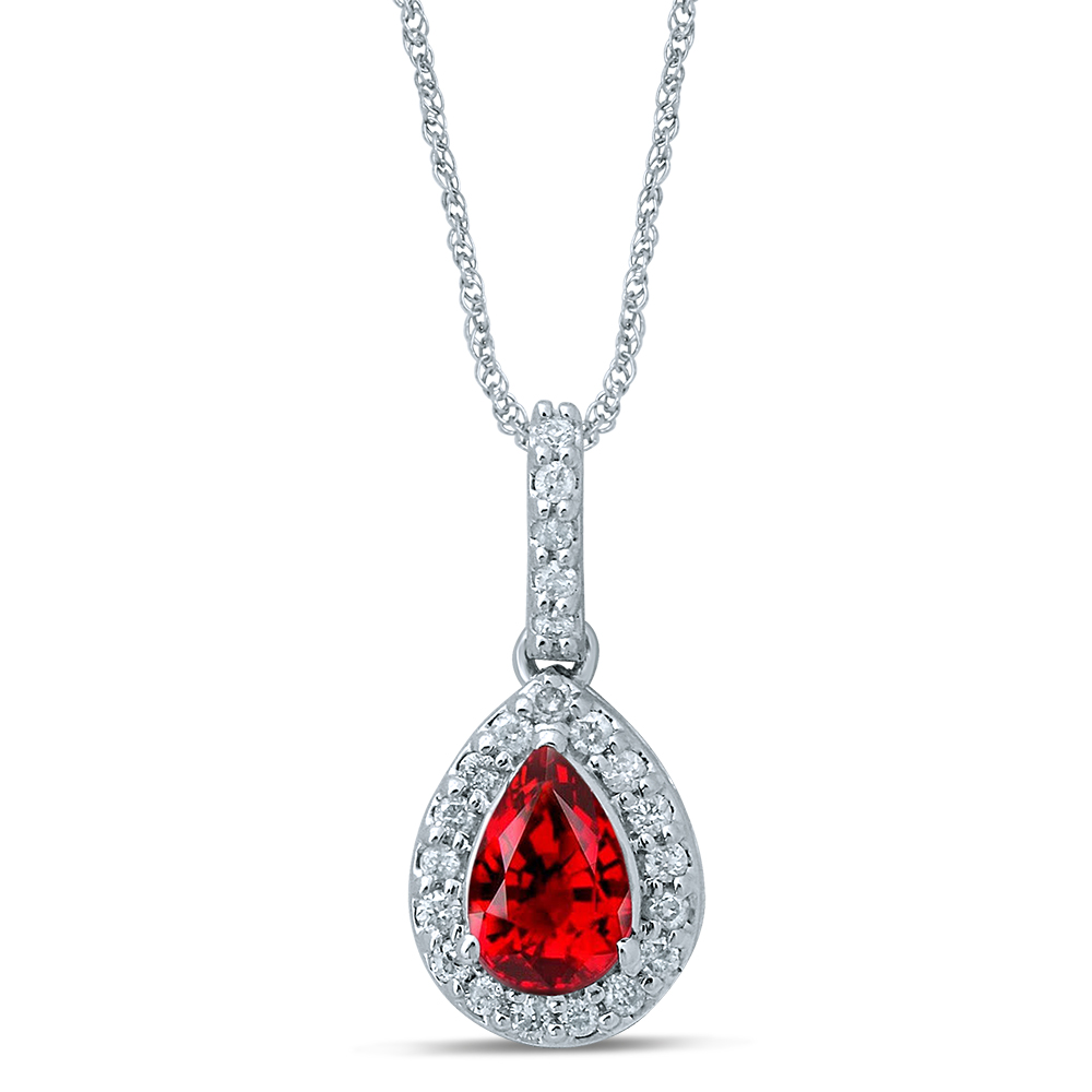 51388.jpg 14K 0.05CT Diamond SAPPHIRE Pendant - Image 1