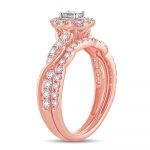 14K 1.00CT Fancy Cut Bridal Ring - Image 2