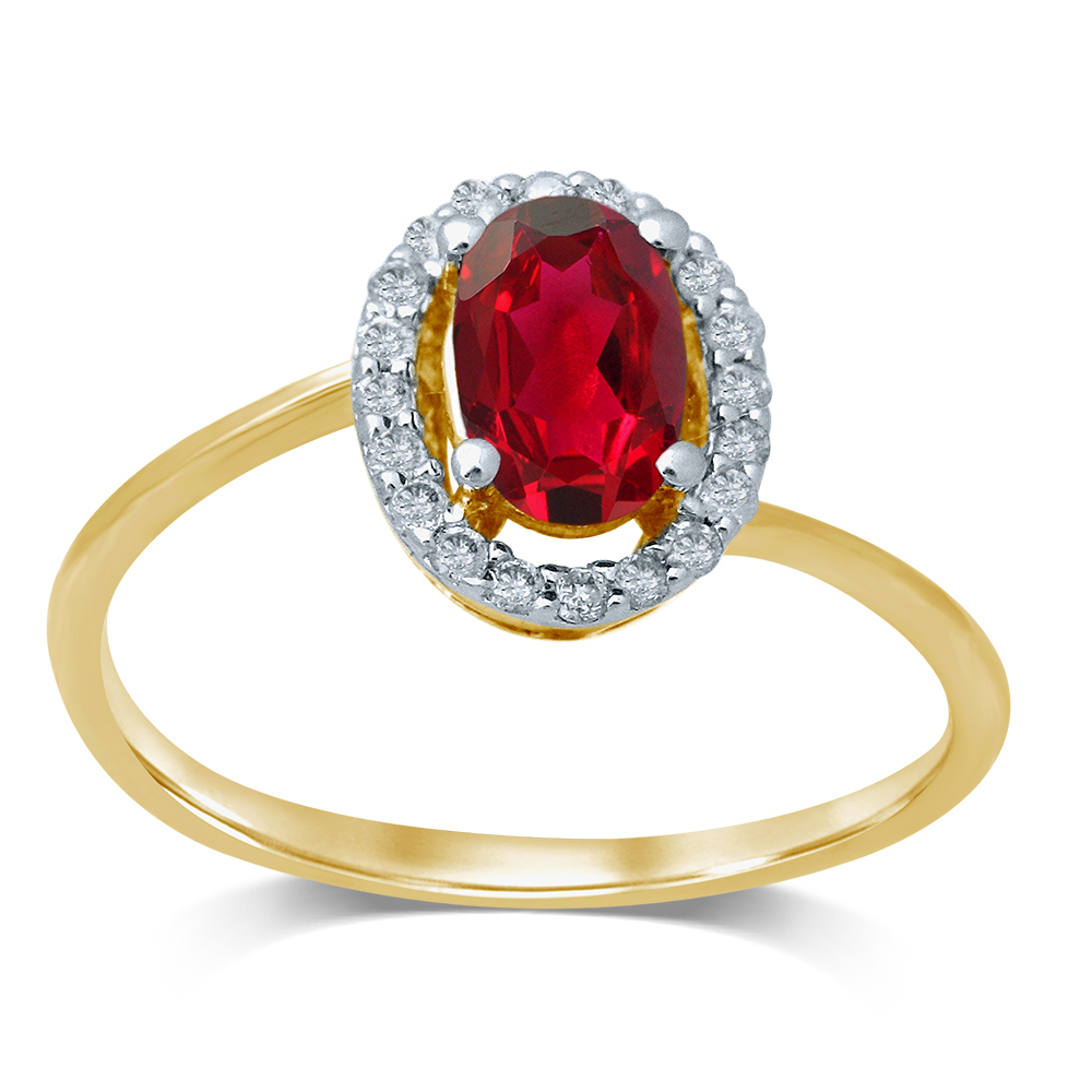 51935.jpg 14K 0.15CTDiamond RUBY RING - Image 1