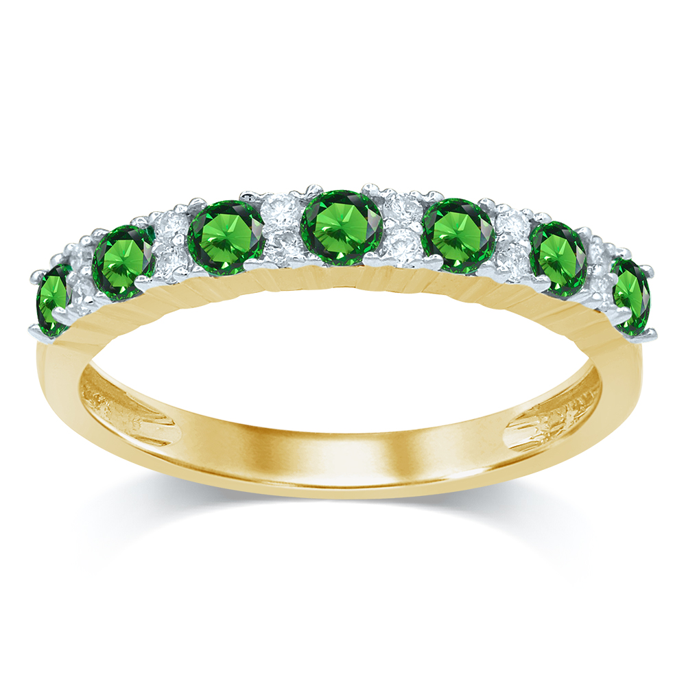 52165.jpg 14K 0.10CT Diamond EMERALD RING - Image 1