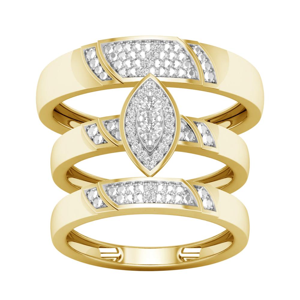 52548.jpg 10K 0.07CT DIAMOND TRIO SET - Image 1