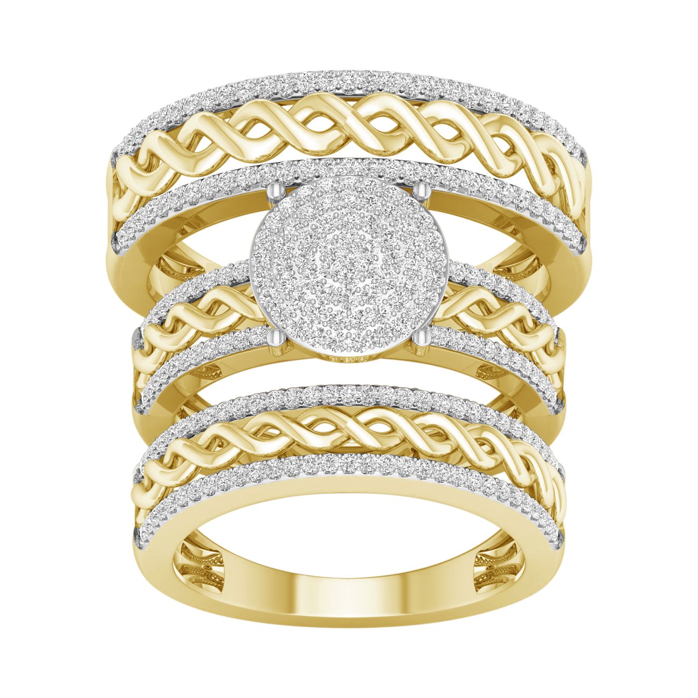 52671.jpg 10K 0.60CT DIAM TRIO SET - Image 1