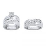 14K 1.13CT DIAMOND TRIO SET - Image 2