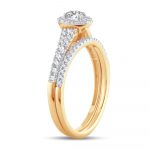 14K 0.50CT Fancy Cut Bridal - Image 2