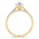 14K 0.50CT Fancy Cut Bridal - Image 3