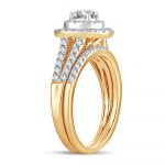 14K 1.00CT Diamond bridal set - Image 2