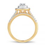 14K 1.00CT Diamond bridal set - Image 3