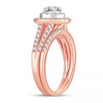 14K 1.00CT Diamond bridal set - Image 2