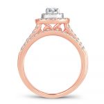 14K 1.00CT Diamond bridal set - Image 3