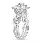 14K 1.00CT Diamond bridal set - Image 3