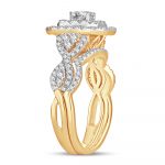 14K 1.00CT Diamond bridal set - Image 2