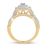 14K 1.00CT Diamond bridal set - Image 3