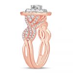 14K 1.00CT Diamond bridal set - Image 2