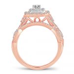 14K 1.00CT Diamond bridal set - Image 3