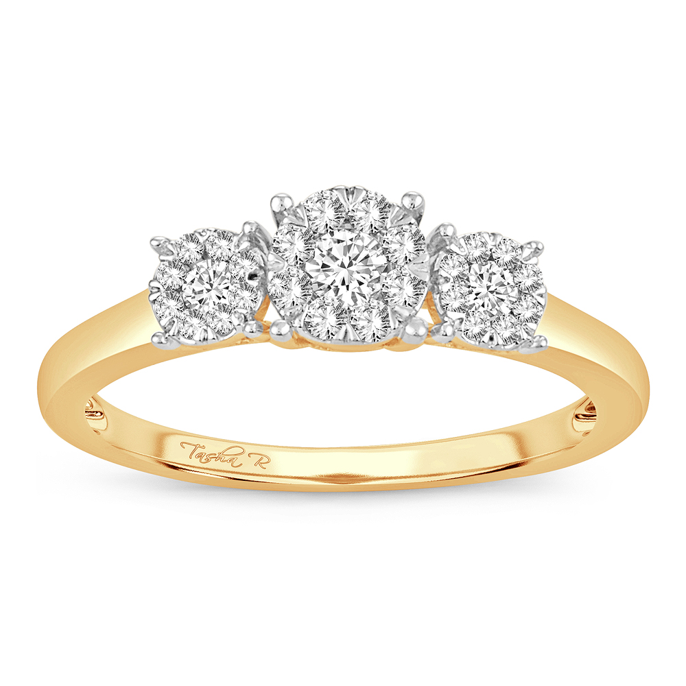 56791_1.jpg 14K 0.33CT PR/CT Diamond RING. - Image 1