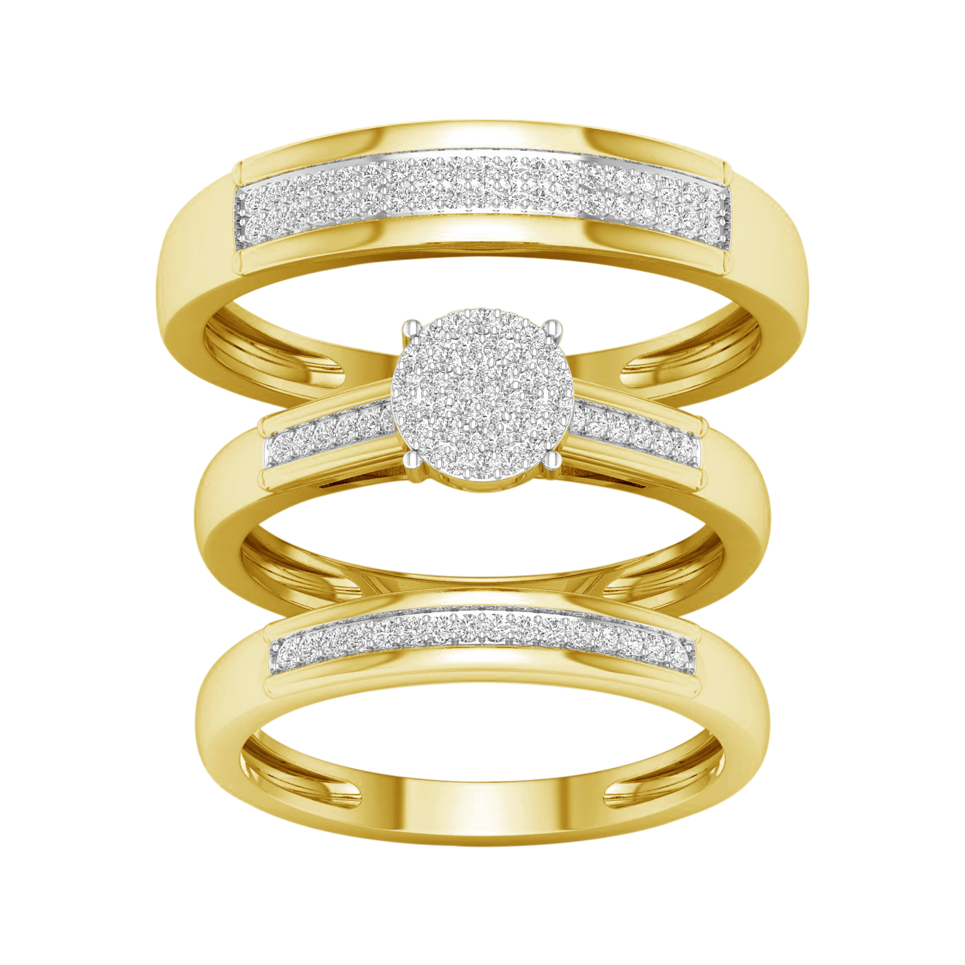 58356.jpg 10K 0.33CT DIAM TRIO SET - Image 1