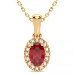 14K 0.05CT Diamond Pendant