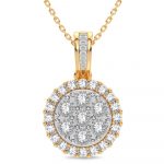 14K 1.00CT Diamond Pendant