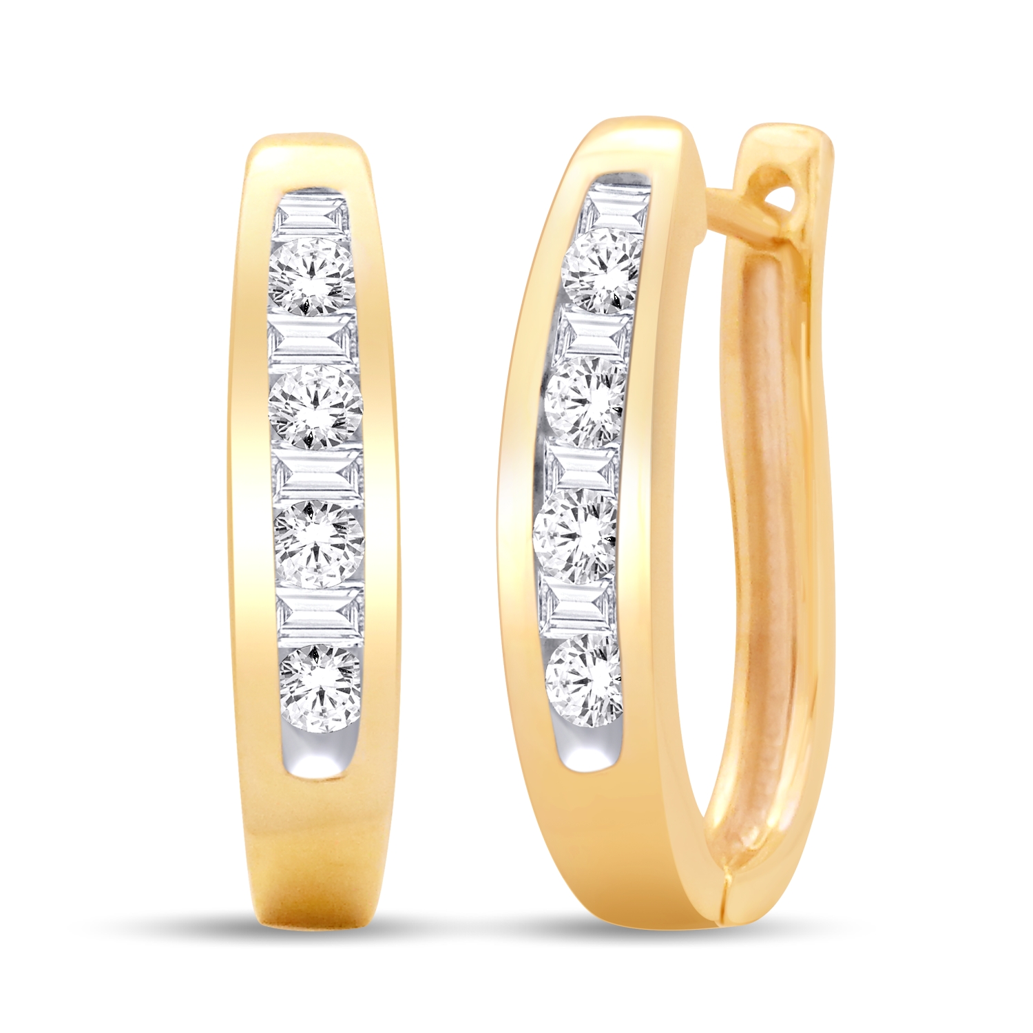 E5674.jpg 14KTGOLD 0.25CTW HOOPS - Image 1
