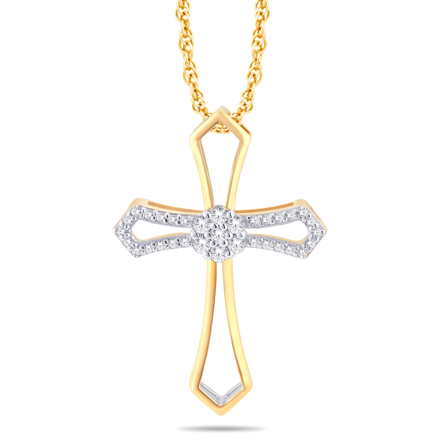 P5252.jpg 10KTGOLD 0.15CTW PENDANT - Image 1