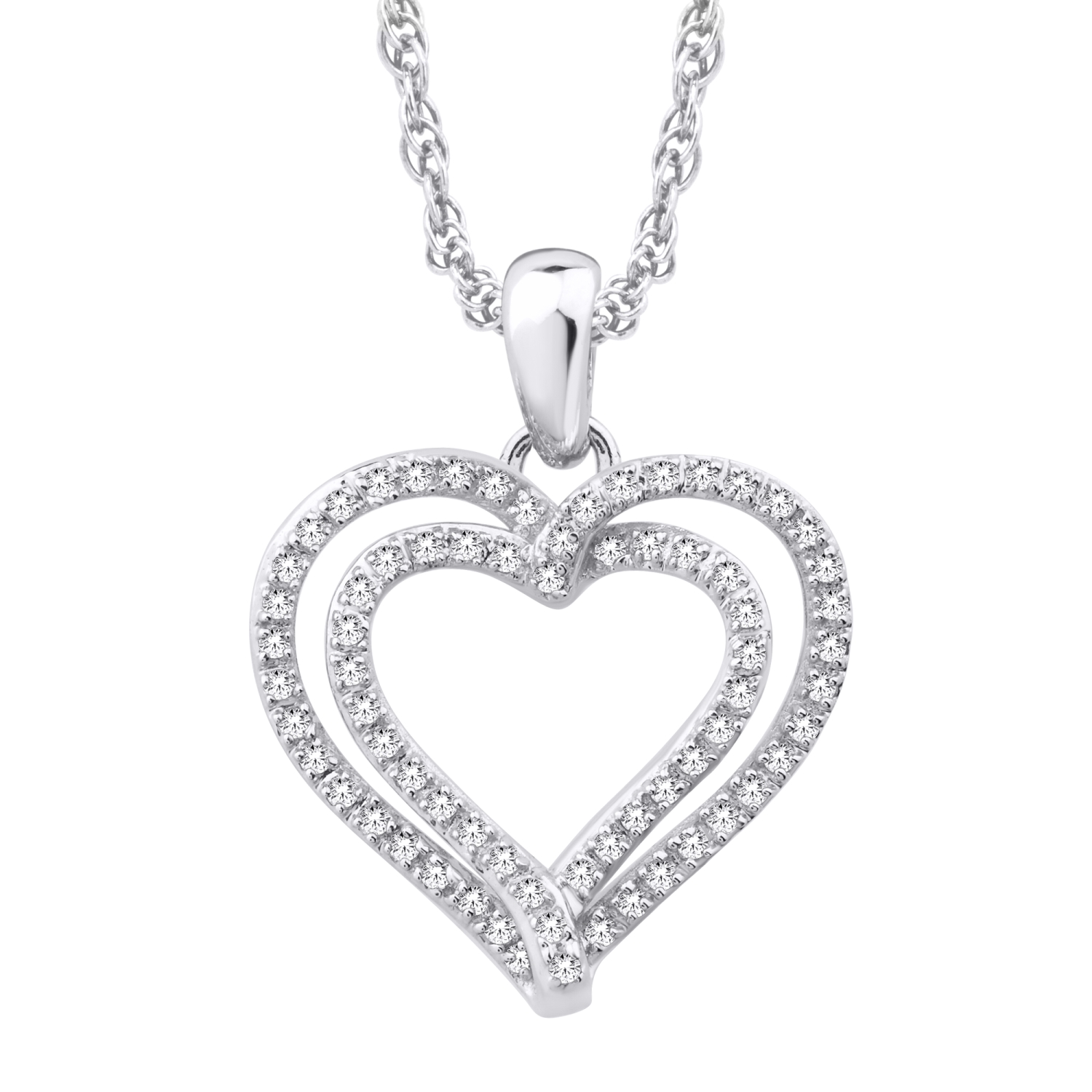 P5280.jpg 10KTGOLD 0.20CTW HEART PENDANT - Image 1