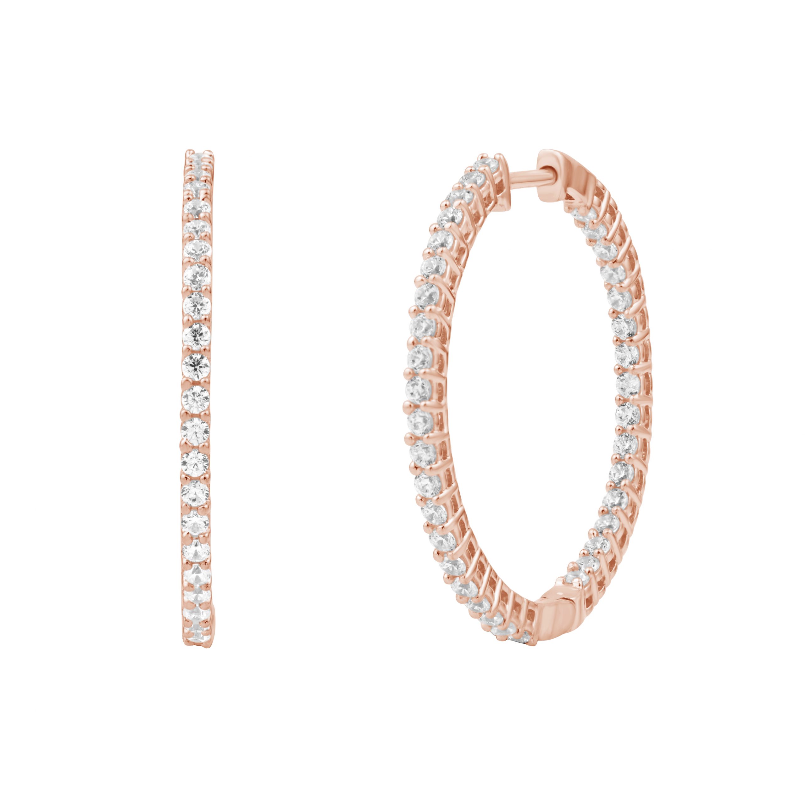 TE2727-1.jpg 14KT-1.00CTW HOOPS - Image 1