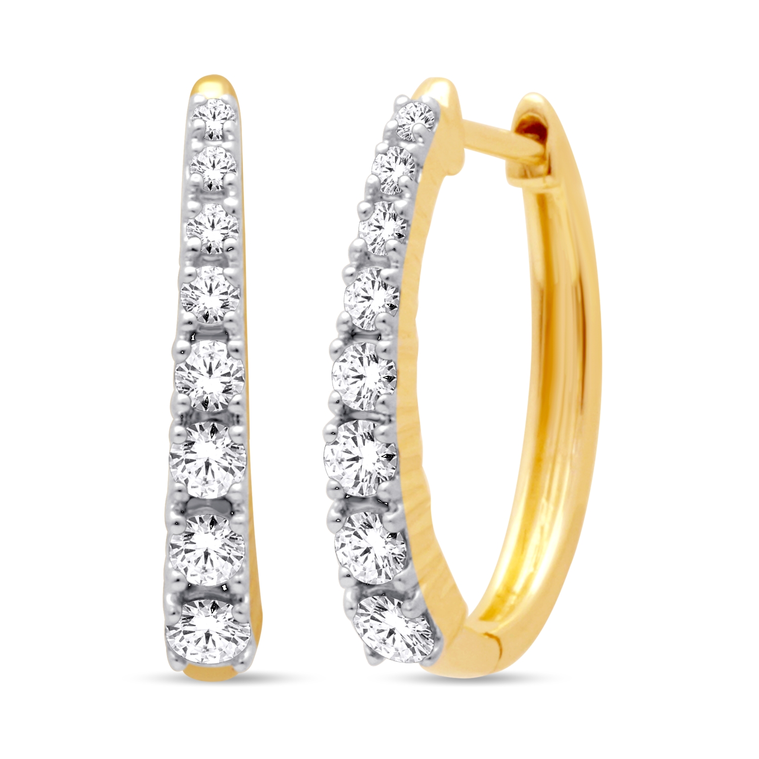 UDE0142.jpg 14KTGOLD 0.50CTW HOOPS - Image 1